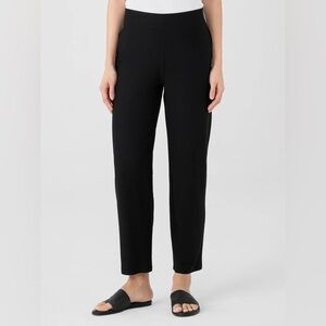 Eileen Fisher Washable Stretch Crape Pants Slim Fit Ankle Length Womens XL Black